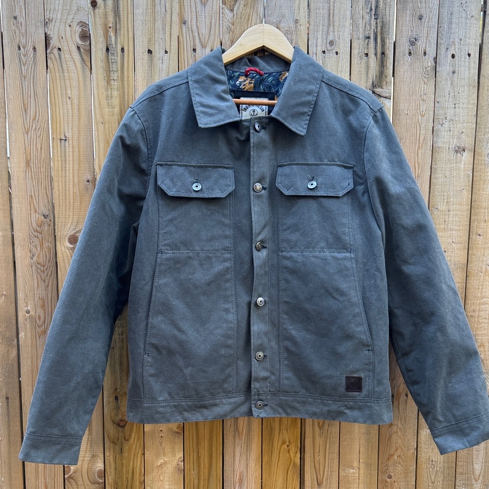 Iron & Resin Gray waxed denim cruiser jacket